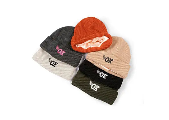 Custom Satin Lined Knitted Beanie Hats