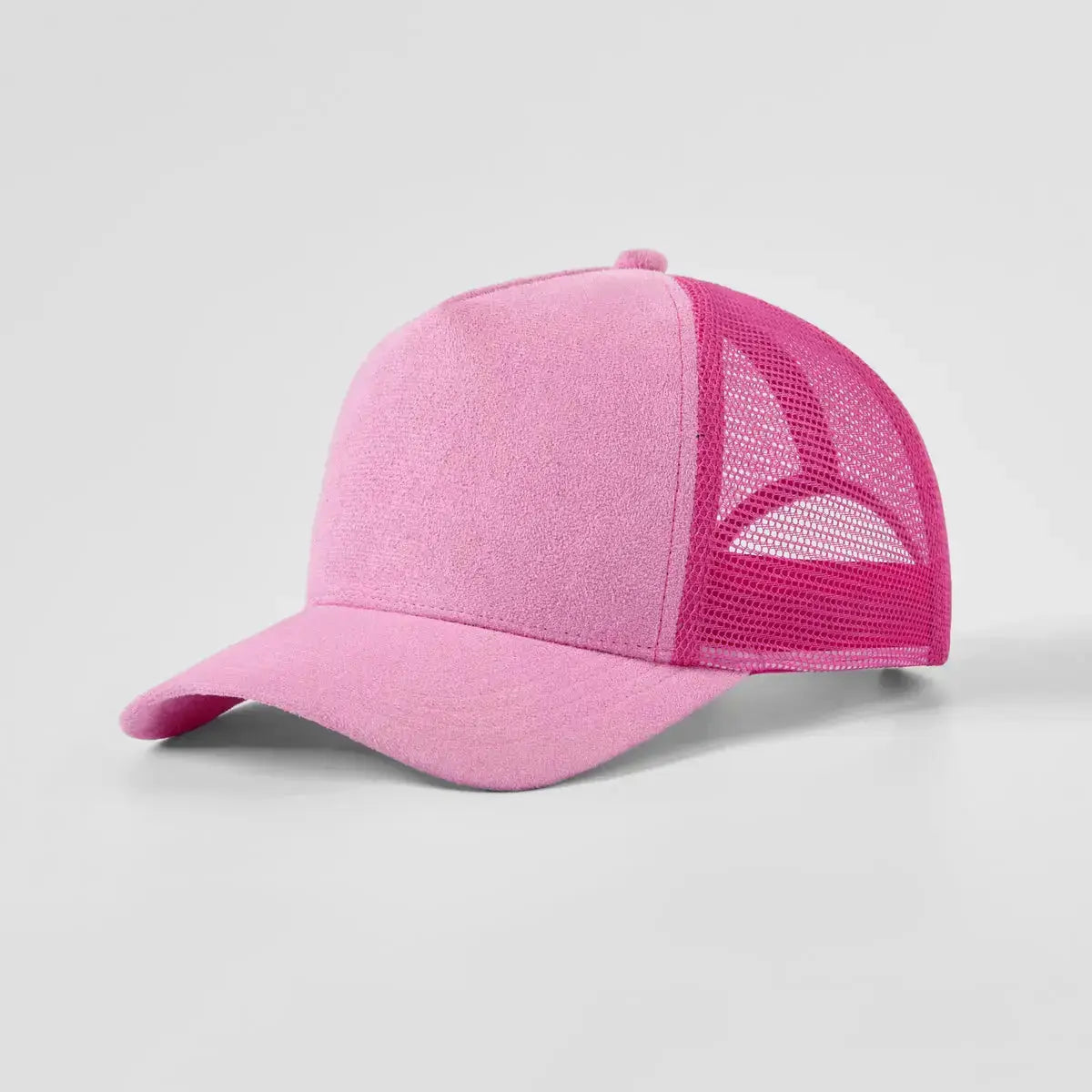 Blank Suede Mesh 5 Panel Trucker Hats Wholesale - 6710 Foremost Hat