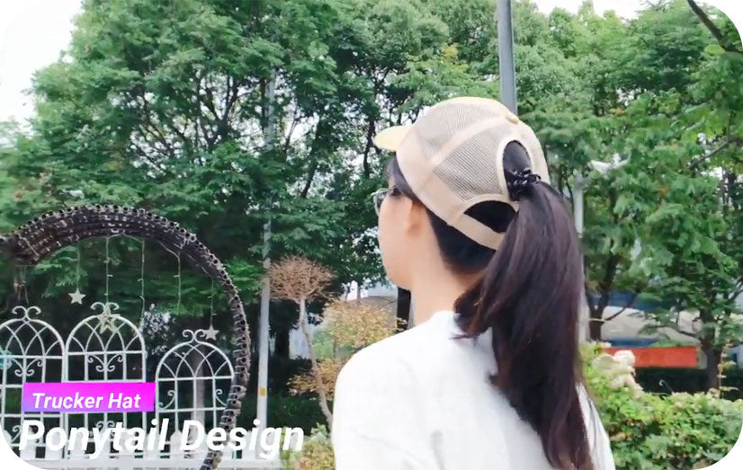 Wholesale Criss Cross Ponytail Trucker Hats