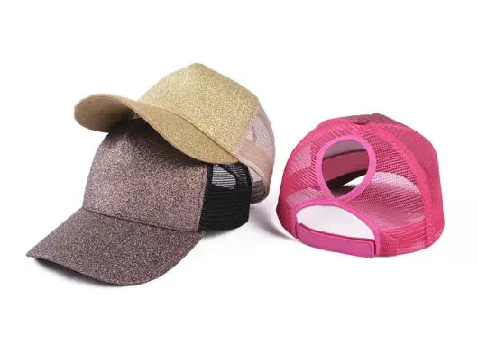 Wholesale Criss Cross Ponytail Trucker Hats