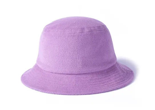 Terry Cloth Floppy Brim Bucket Hat in Purple – stylinPOP