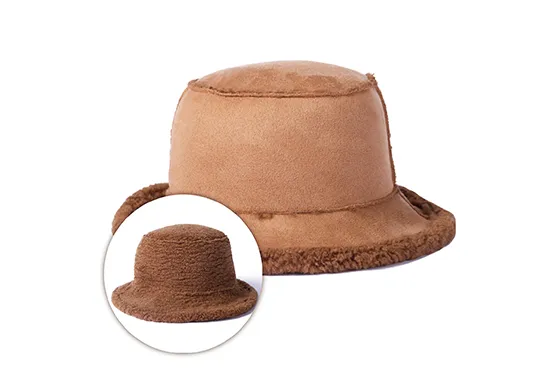 1pc Solid Fuzzy Bucket Hat