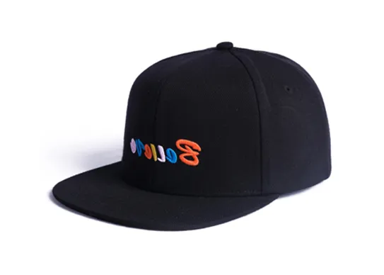 Premium flat brim fitted hat for embroidery or screen print at Black Fish  Clothing