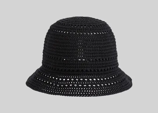 black crochet bucket hat pattern