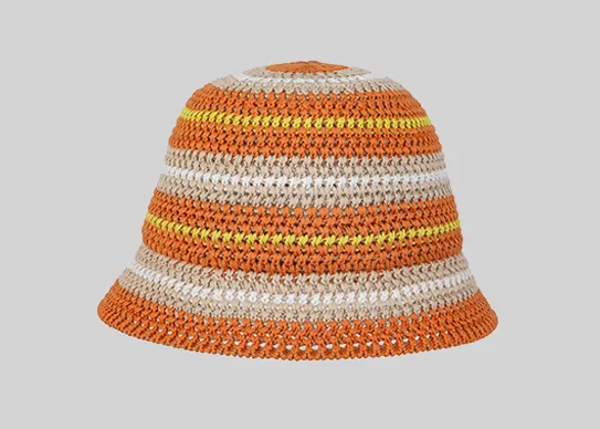 beige crochet summer bucket hat